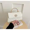 Bolsa de mão feminina transfronteiriça bolsa Kelly primavera/verão 23k estilo Chanel bolsas de alça grande e pequena bolsa de ombro transversal com corrente acolchoada