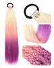 Trenzas de Hilo Plateado Trenzado para el Cabello Ez Dreadlocks Extensiones de Cola de Caballo Larga con Hilo Dorado y Plateado Trenzas de Gradiente de Colores Pelucas para Niños