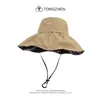 Sombrero de Pescador para Niños Japonés UV Mejorado Negro de Goma Protección Solar Verano Todo Terreno Protección UV Sombrero para el Sol Sombrero de Cuenca de Costilla Grande