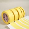 Papel de mascaramento amarelo resistente à temperatura, tinta para carro, cola não residual, não permeável, forte, fita de papel de mascaramento de alta aderência