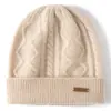 Chapéu de Cashmere Feminino 100% Cashmere Puro Outono e Inverno Proteção para as Orelhas Proteção contra o Frio Moda Casual Mais Fácil de Combinar Chapéu Quente de Tricô