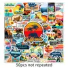 50 Calcomanías de Graffiti de California Transfronterizas para Viaje al Aire Libre Decorativas para Maleta
