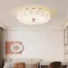 Luz de Techo Estilo Vintage Crema Espectro Completo Protección Ocular Creativa Cristal Acogedor Romántico Habitación de Princesa Infantil