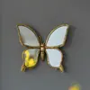 Espejo Retro Creativo Europeo Mariposa Libélula Colgante de Pared para Espejo Decoración de Pared de Fondo para Restaurante Pie de Colgante para Entrada Personalización