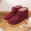 Zapatillas de Algodón Gruesas de Invierno con Talón de Bolsa Calentador de Pies Zapatos Calientes Suela Gruesa Forradas de Felpa Estilo Nuevo Personas de Mediana Edad y Mayores Zapatos de Borrego Zapatos de Algodón para Madre