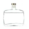 Frasco Transparente de Vidro Quadrado Plano para Aromaterapia para Quarto e Banheiro, Frasco Vazio Difusor de Varetas para Perfume, Frasco de Fragrância de Forma Irregular para Uso Doméstico