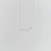 Collar de plata con pequeño diamante sonriente, plata pura, luz de galaxia, lujo ligero, nicho, para mujer, diseño de alta gama, nuevo collar popular