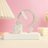 Cristal Adecuado para Cubierta Protectora de Cargador Apple 20W/18W Cabezal de Carga 16 Cubierta de Cable de Datos Mordisco de Cable Mariposa Rosa