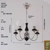 Lámpara de araña retro francesa de mediados de la antigüedad lámpara principal para dormitorio sala de estar nueva lámpara china americana estudio restaurante lámparas de cobre Zhongshan
