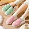 Pantuflas de Algodón de Otoño e Invierno para Mujer, Bolsas de Invierno y para el Hogar para Parejas, para Interior, de Piso, de Plumón, Zapatos de Algodón con Forro Polar para Hombre en Invierno