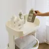 Carrito de almacenamiento móvil de múltiples capas para uso doméstico en sala de estar, dormitorio, cocina, con cajones, para bocadillos y juguetes, con ruedas y estantes
