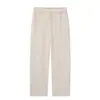 Fábrica de ropa para hombre transfronteriza: Pantalones casuales de pierna ancha estilo old money con cintura elástica, pantalones rectos para hombre resistentes a las arrugas al por mayor