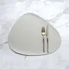 Mantel de Imitación de Cuero con Textura de Guijarro, Creativo, Impermeable y a Prueba de Aceite, Mantel Triangular Aislante, Estilo Ins, Decoración Navideña