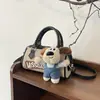 Bolso Boston de Dibujos Animados de Cachorro Transfronterizo, Gran Capacidad, Bolso de Mano de Moda y Versátil para el Trabajo, Bolso Cruzado Lindo y Moderno de Nicho
