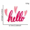 Parche Bordado Creativo de Dibujos Animados Hello English Parche de Insignia Decorativa Pintada Pieza de Bordado Eléctrico para Accesorios de Ropa