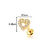 Joia para piercing em liga de titânio Hengsen G23/F136 borboleta flor coração rosca interna haste parafuso stud para lábio stud para cartilagem da orelha