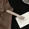 Presilha de Bico de Pato Simples de Metal Escovado Coreana para a Parte de Trás da Cabeça, Grampo de Cabelo da Moda, Grampo Grande Preto, Textura de Metal