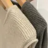 ¡Ligero y elegante! Chaleco cárdigan de punto sin mangas con cuello redondo en capas 100% lana pura prenda exterior