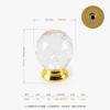 Manija de Loto Acrílico Plástico Manija para Puerta de Mueble de Gabinete Cajón Agujero Sencillo Cristal Transparente Manija Pequeña
