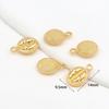 Colgante Pequeño de Ábaco con Carácter de Fortuna de Oro Real Chapado en Oro de 18 Quilates para Joyería DIY, Dijes Pequeños, Aretes, Colgantes para Orejas, Pulseras, Collares D105