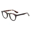 Óculos de Sol da Moda para Exportação Europeia e Americana para Homens e Mulheres, Armações de Óculos Patchwork Coloridas Únicas, Óculos Ópticos Redondos Tendência em Acetato