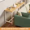 Mesa estrecha para hueco de cama, estante de almacenamiento para el pie de la cama, mesa larga extremadamente estrecha, de pie contra la pared, gabinete estrecho para hueco de cama, almacenamiento multicapa