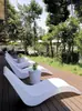 Cama de Exterior Jardín Balcón Silla Sofá de Ratán Silla Mecedora Abierta con Forma de S para Exteriores Patio Piscina Cama de Playa