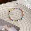 Pulsera de perlas de agua dulce con diseño personalizado para mujer, elegante y nueva pulsera fina de cuentas coloridas superpuestas de estilo chino.
