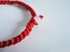 3808 Pulseira de corda vermelha tecida à mão com ano de nascimento para casal amantes pulseira com contas de jade pulseira de Nó de Diamante