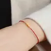 Pulsera de cuerda roja de plata de ley s925 de moda nacional, pulsera tejida a mano finamente, joyería de pulsera de año de nacimiento nacional para hombres y mujeres