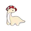 Broche Metálico Pintado de Animal de Desenho Animado Criativo Formato de Sapo Fofo Dinossauro Emblema Metálico Acessórios de Decoração para Roupas Mochilas