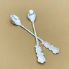 Cuchara de Rosa de Acero Inoxidable Creativa Cuchara Tenedor para Postre Pastel Cuchara Nido de Pájaro Cuchara de Café Cuchara para Ceremonia de Boda Rosa