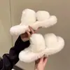 Em Estoque Entrega Rápida Chinelos de Algodão Outono e Inverno para Mulheres, Uso Externo, Forrados com Lã, Palmilhas Quentes, Chinelos Quentes Caseiros Estilo Fada, Chinelos Plataforma para Casais