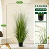 Buquê de Flores Artificiais de Capim-Raposa e Jacinto para Decoração de Sala de Estar, Exibição de Janela Interna Nórdica, Ornamento de Planta Verde