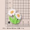 Desenho animado brilhante 6 flores diy resina acessórios joias grampo de cabelo feito à mão capa de celular copo d'água adorno de cabeça atacado