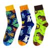 Calcetines deportivos de moda personalizados de talla grande para hombre, absorbentes del sudor, para otoño e invierno, de tubo medio para mujer, envío gratuito.