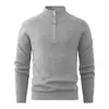 Suéteres de punto estilo europeo y americano para hombre, nueva colección otoño/invierno, suéter para hombre con media cremallera, suéter holgado estilo coreano con cuello alto, capa base