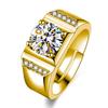 Estilo coreano aberto negócio dominador imitação moissanite anel de diamante moda estável e generosa distinta Anel de diamante de casamento All-match