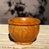 Pote da fortuna de ébano, pote de arroz atrai-riqueza, tigela de tesouro de madeira maciça, peça decorativa para sala de estar e mesa de escritório, traz bênçãos