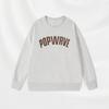 Sudadera de cuello redondo retro de estilo americano para hombre y mujer, de manga larga, holgada y con letras, con estampado moderno