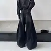 Jeans Americano retrô de alta qualidade para uso casual, com lavagem, efeito bigode de gato, perna curva, perna larga masculina, corte solto, calça longa casual até o chão