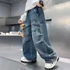 Ropa de Otoño para Niños Pantalones de Mezclilla 2026 Nuevo Estilo Pantalones Largos Niños Medianos y Grandes Estilo Primavera y Otoño Moda para Niños Pantalones de Pierna Recta Atractivos Modernos