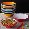 Vajilla de Melamina Tazón Cónico Bicolor Tazón Comercial para Fideos Tazón para Hot Pot Picante Tazón Redondo para Ramen Tazón Específico de Restaurante para Sopa de Caracoles