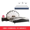 Cama Petal Branco Creme Estilo Apartamento Pequeno Quarto de Solteiro Cama de Casal Princesa Quarto Principal Estilo Francês Retrô Luxo Leve Cama de Arte em Couro