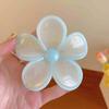 Pinza de Flor de Color Contrastante Gelatina Crema 2025 Primavera y Verano Pinza de Tiburón para el Cabello Pinza para Cabello Semiatado Accesorios para el Cabello Accesorios para la Cabeza