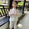 Traje de Primavera, Verano y Otoño para Niñas Estilo Chino Vestido Antiguo Super Hada para Niñita Ropa de Bebé Vestido Tang para Niños Vestido de Té