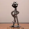 Resorte Metálico Musical Modelo Iron Man Trompeta Banda Saxofón Corno Francés Decoración Hogar Cafetería Arte de Hierro