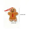 Decoración Navideña Transfronteriza de Tela Nueva, Colgante de Hombre de Jengibre, Adorno para Colgar en el Árbol de Navidad, Hombre de Galleta con Letra Navideña