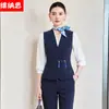 Primavera y Otoño 2026 Elegante Nuevo Estilo Chino Uniforme de Trabajo de Ventas para Recepción de Hotel Tienda de Joyería Chaleco Profesional Traje para Mujer