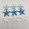 Punto de cruce fronterizo DIY joyería de madera estrella de mar concha animal marino adornos colgantes piezas de madera decoración del hogar parche adornos colgantes